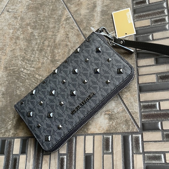 Michael Kors Jet Set Travel Large Flat Multifunctional Phone Case-Wristlet-Wallt - Picture 5 of 6